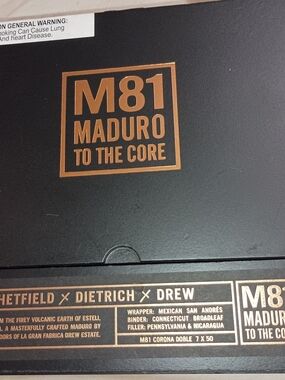 Blackened By Drew Estate M81 Maduro Cigar Box--Metallica